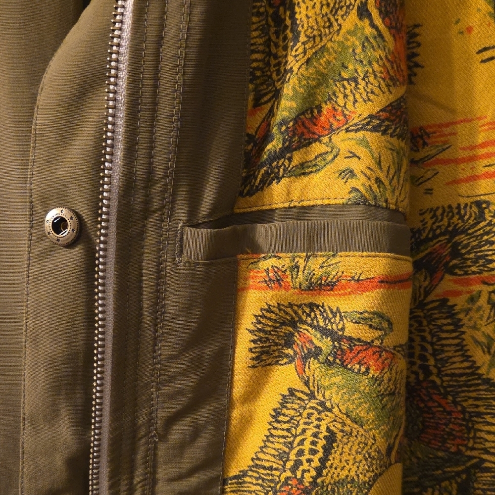 Toad&Co Olive Hooded Utility Jacket with Contrast Lining - Picture 3 of 6